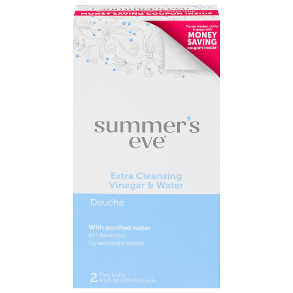 SUMMERS EVE DOUCHE VINEGAR & WATER 2P 9OZ