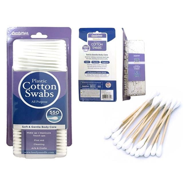 FAMILY MAID PLASTIC COTTON SWABS
