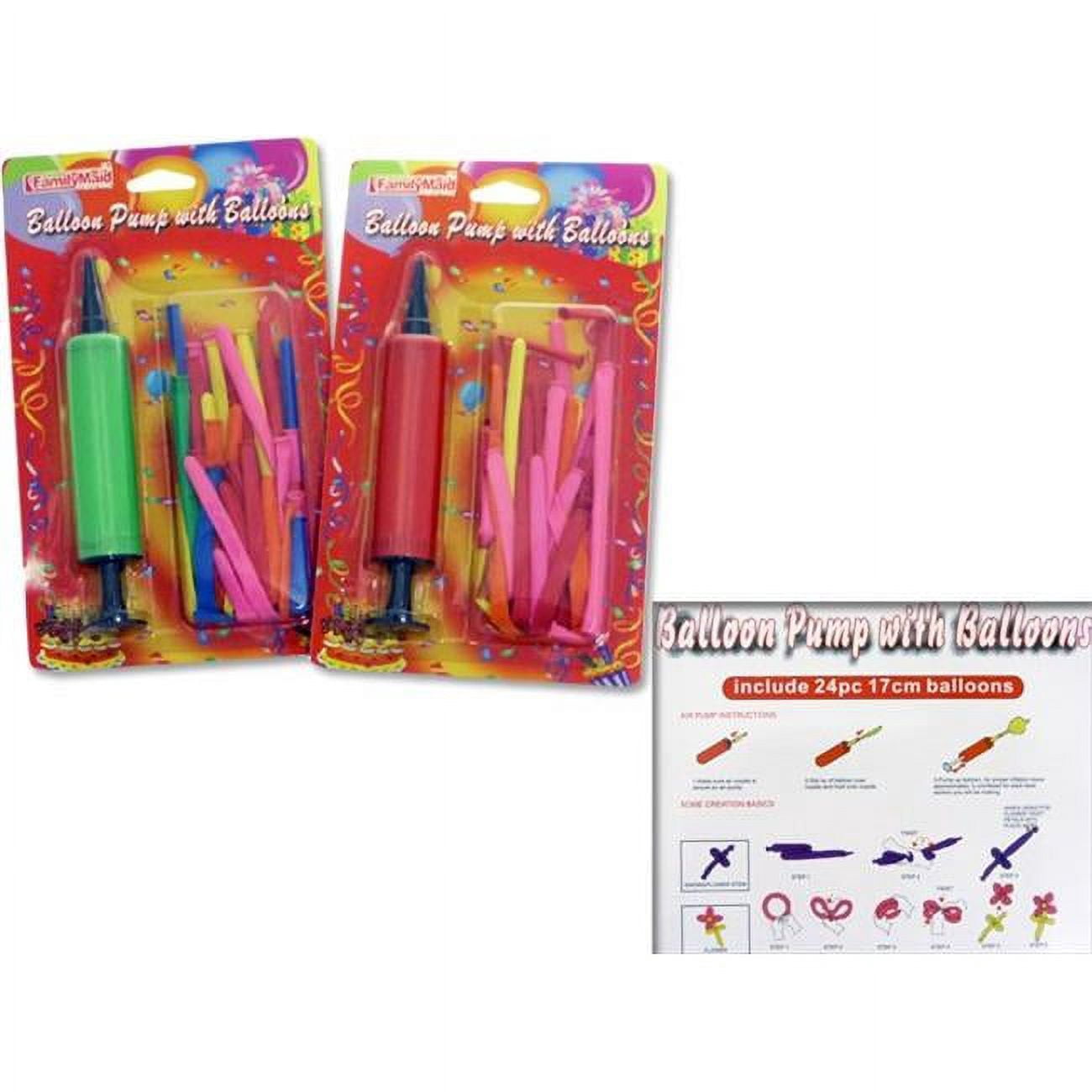 FAMILY MAID BALLOON PUMP W/BALLOONS