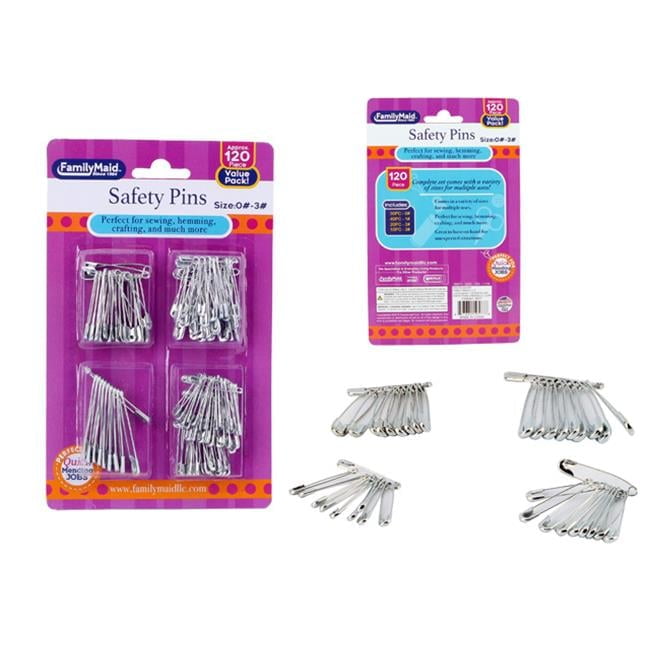 FAMILY MAID SAFETY PIN SET 120PC