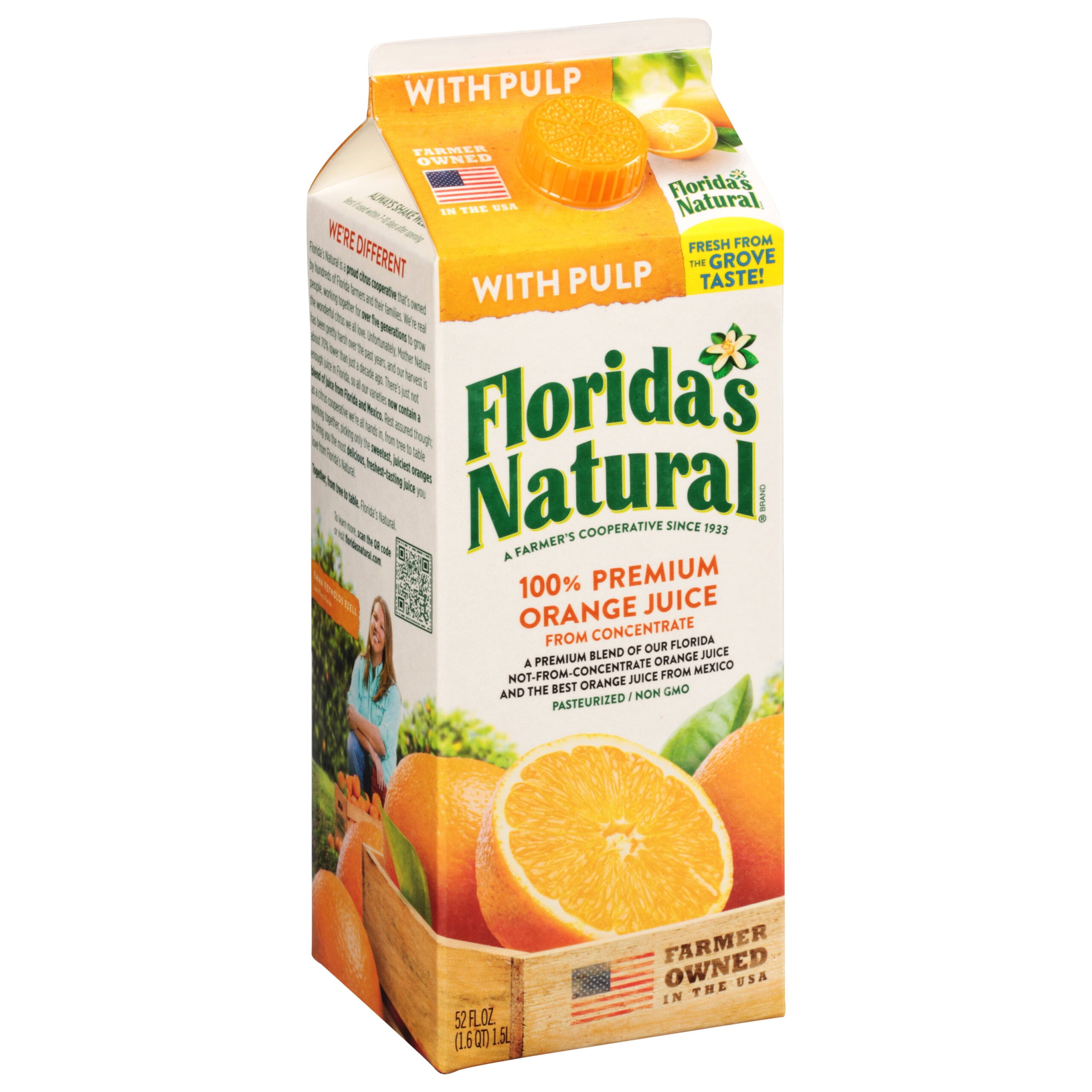 FLORIDA NATURALS ORANGE JUICE WITH PULP