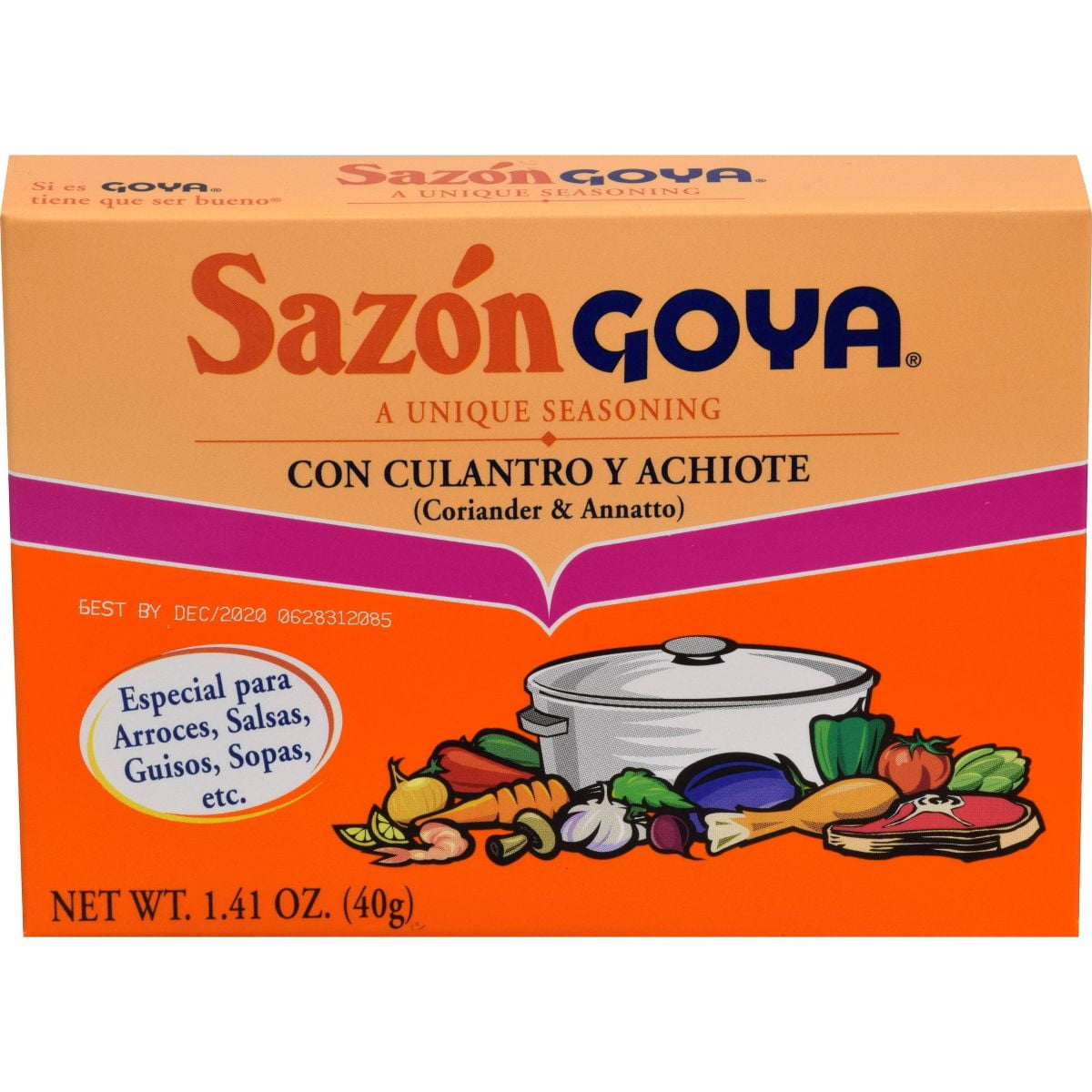 GOYA SAZON CON CILANTRO Y ACHIOTE 20P