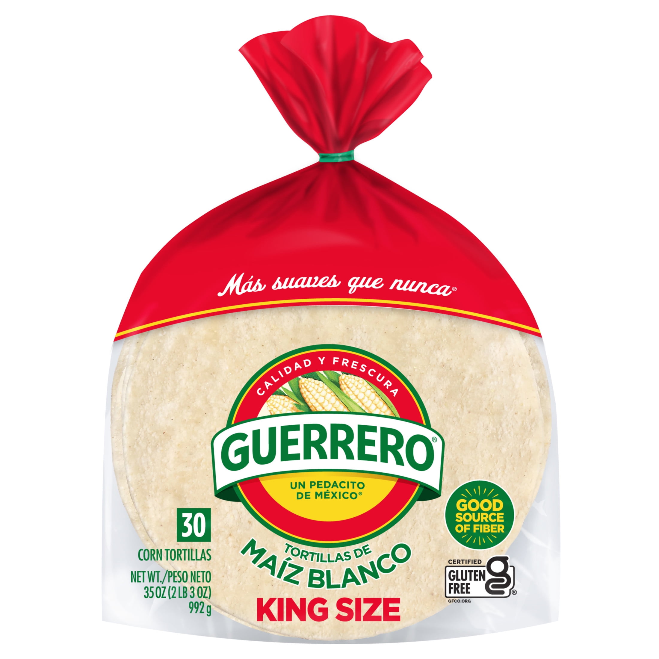 GURRERO CORN TORTILLAS KING SIZE 30P 35OZ