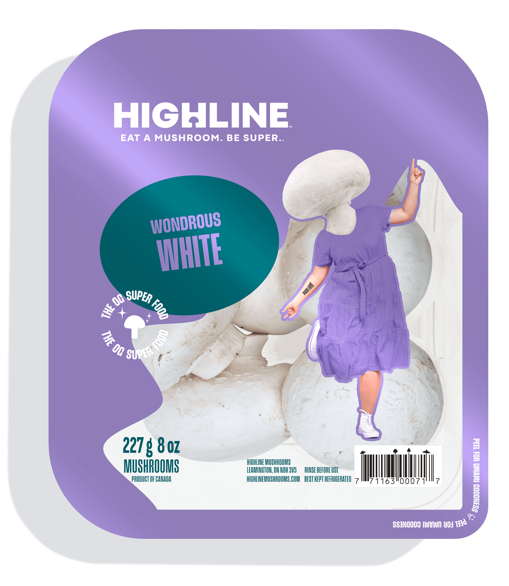 HIGHLINE MUSHROOM WHITE 8OZ