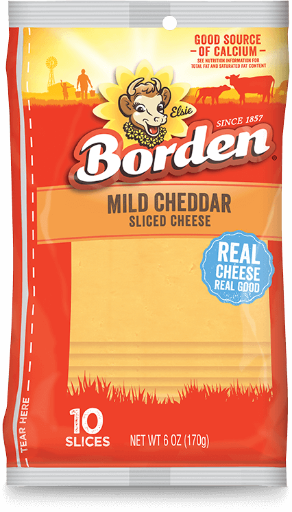 BORDEN MILD CHEDDAR SLICED CHEESE 6OZ