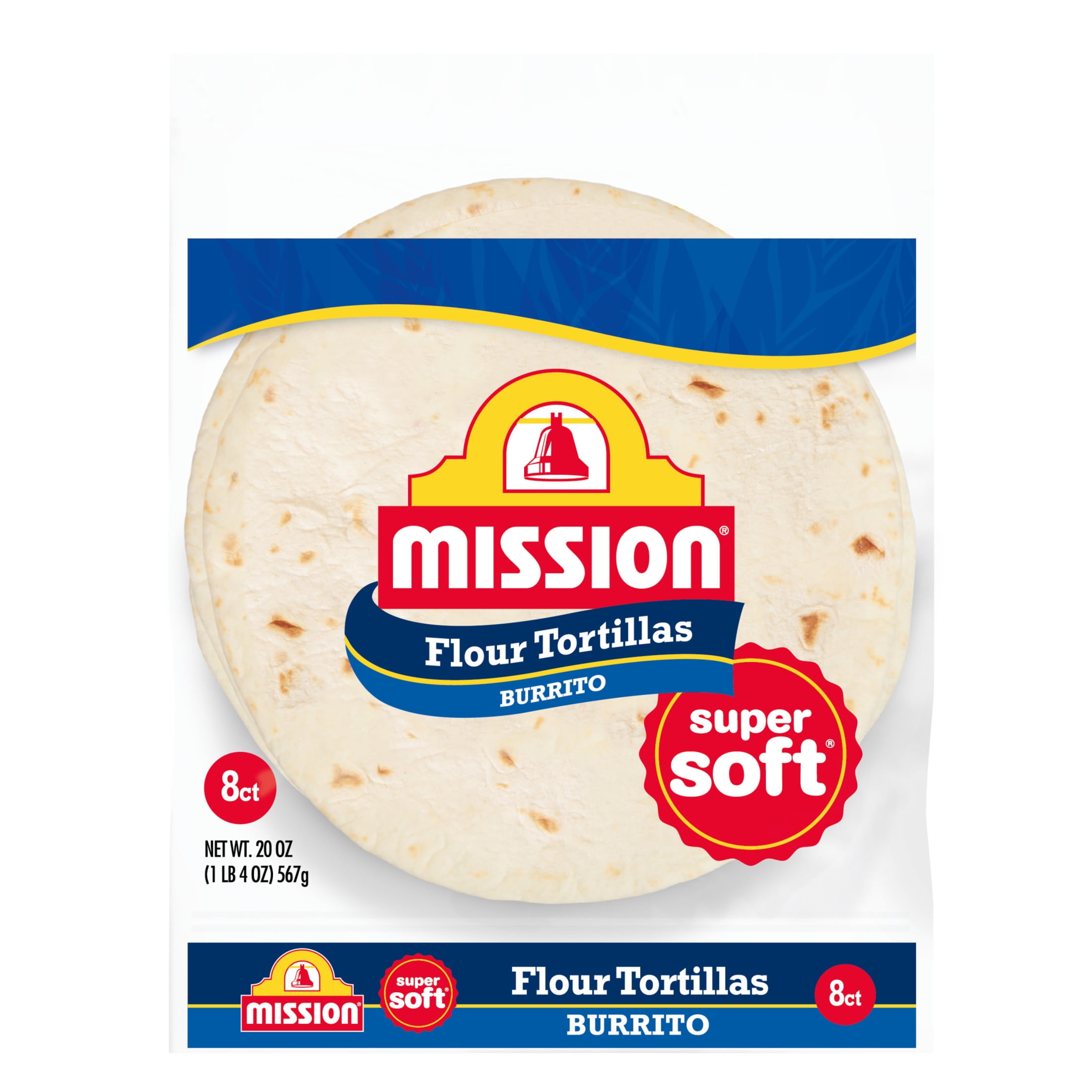 MISSION FLOUR TORTILLAS BURRITO 8P 20OZ