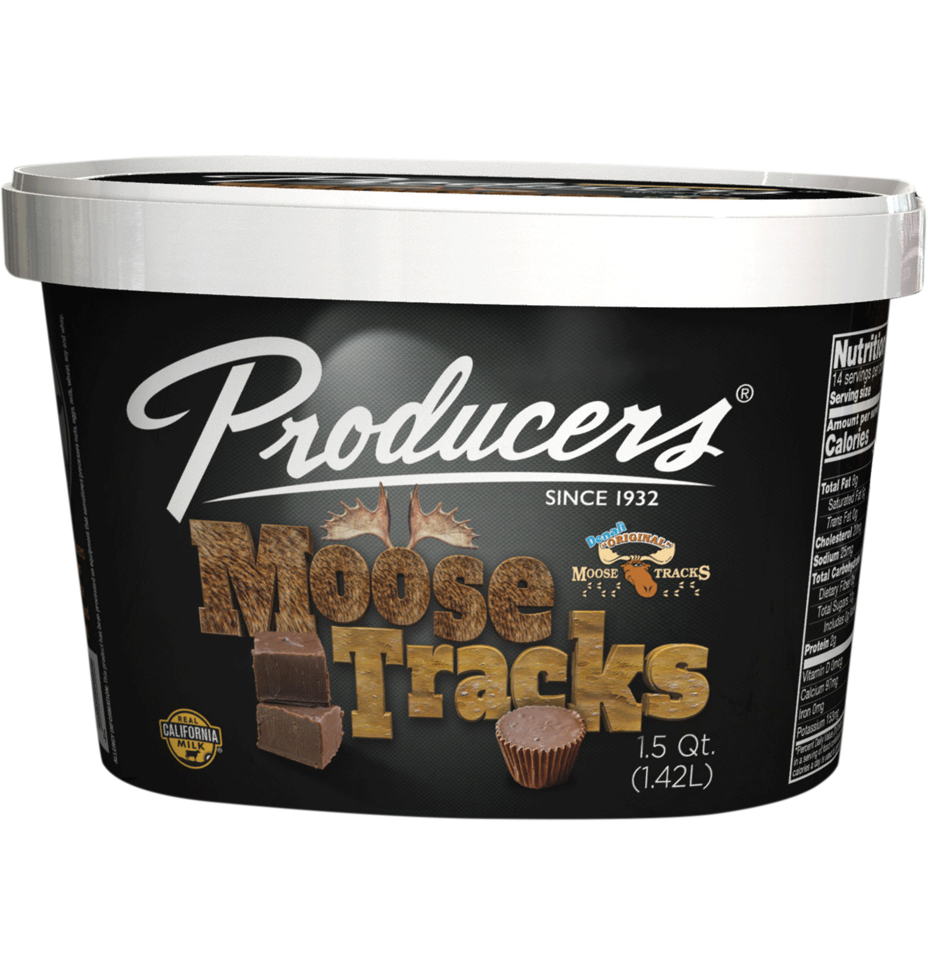 PRODUCERS ICE CREAM MOOSE TRACKS 1.5QT