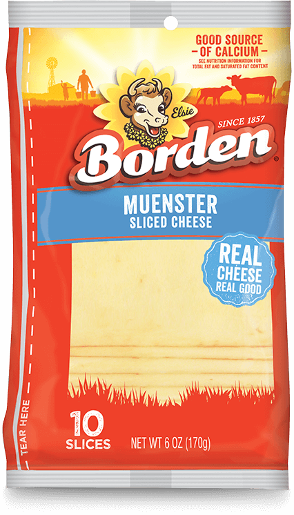 BORDEN MUENSTER SLICED CHEESE 6OZ