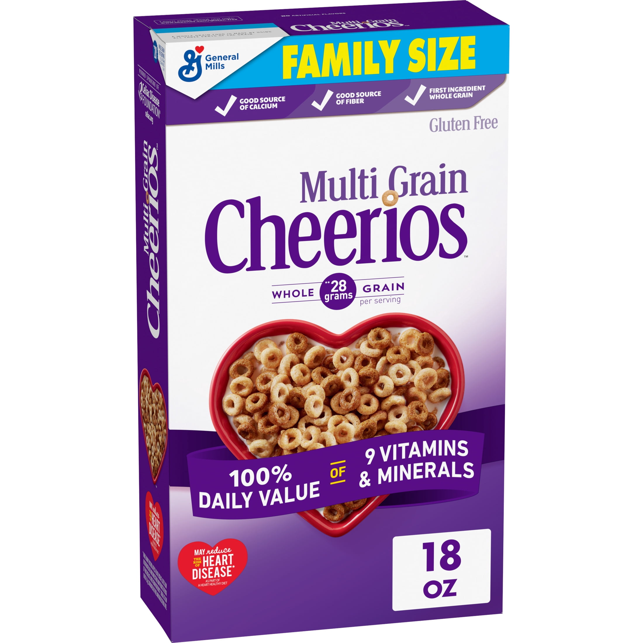 CHEERIOS MULTI GRAIN FAMILY SIZE 18OZ