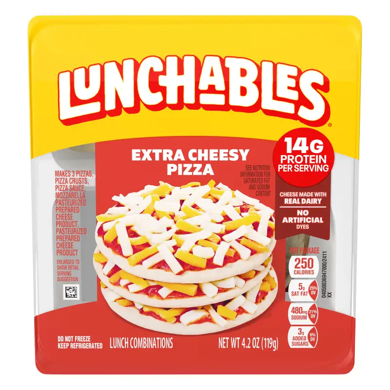 LUNCHABLES EXTRA CHEESY PIZZA 4.6Z