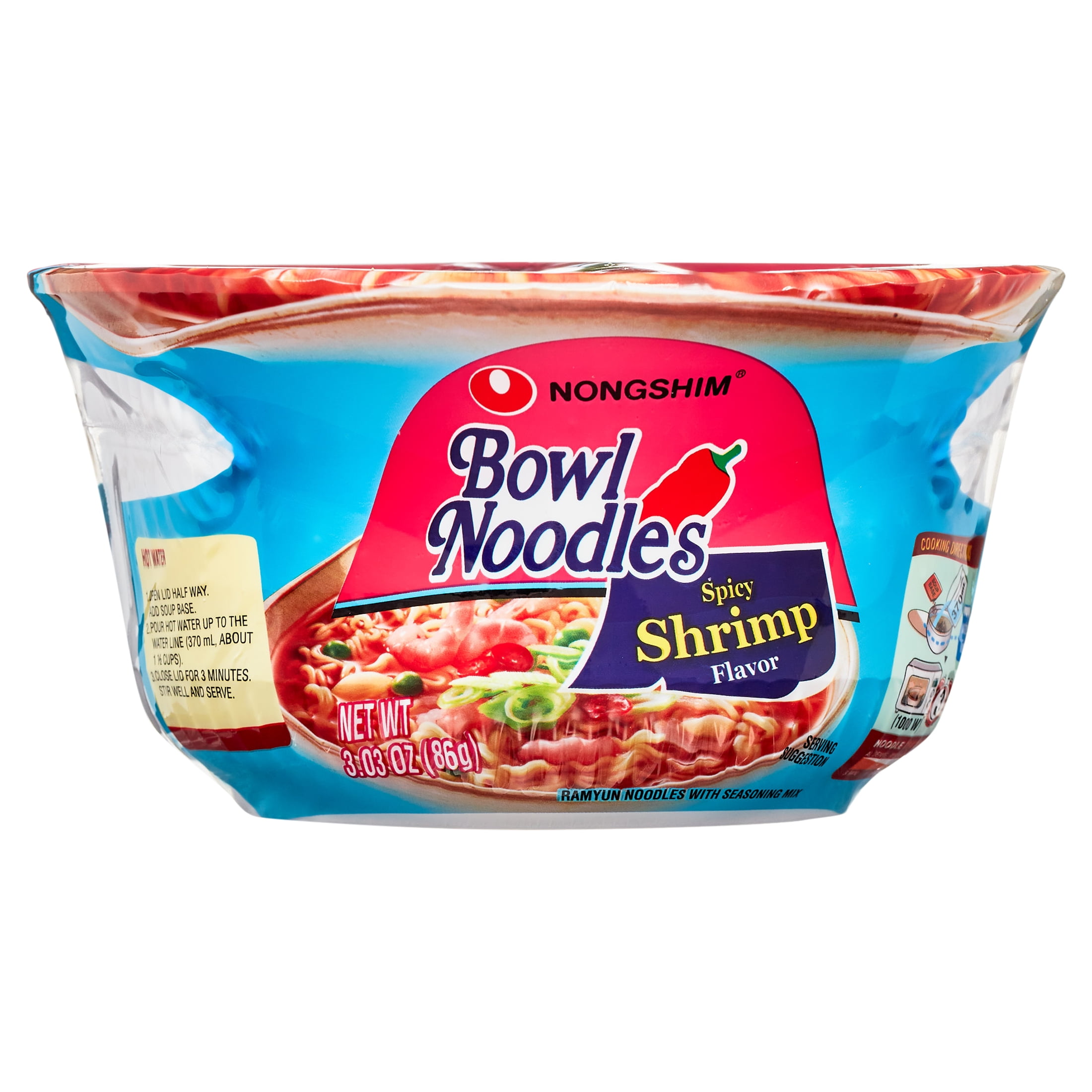 NONGSHIM BOWL NOODLE SPICY SHRIMP 12P