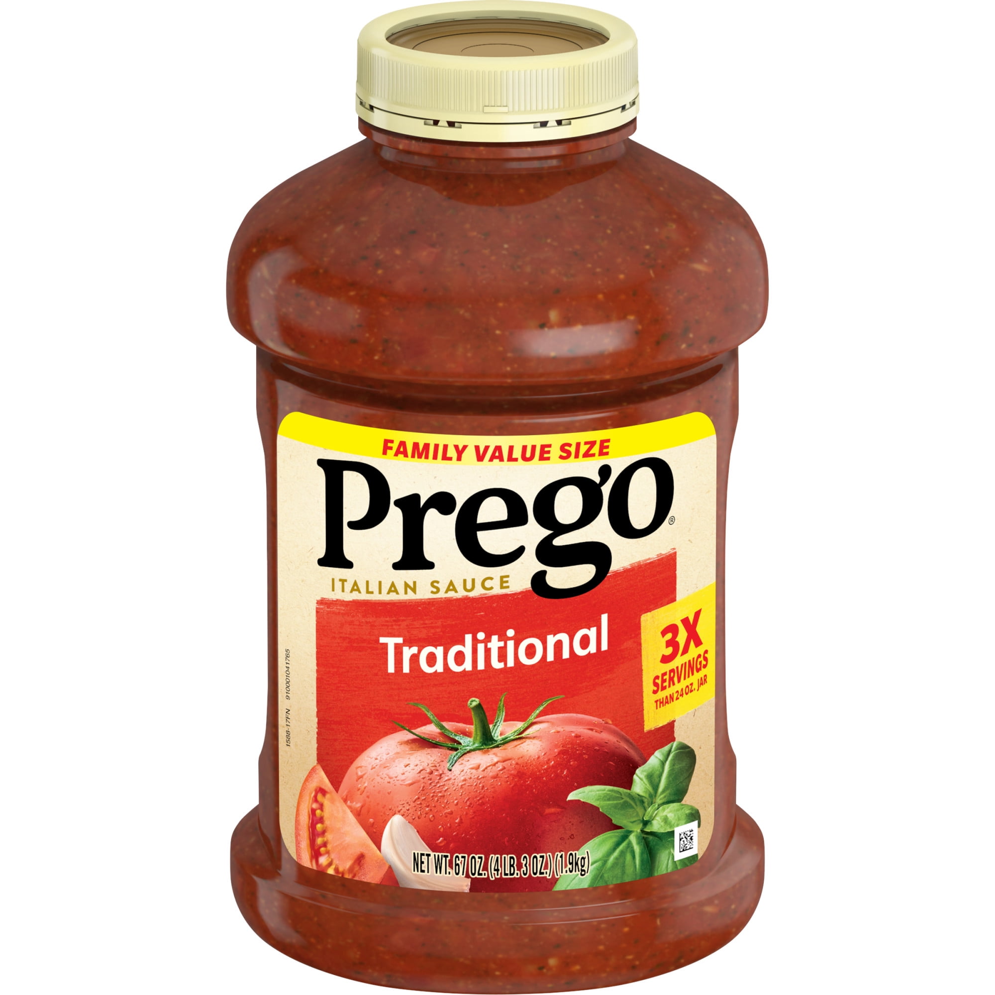 PREGO PASTA SAUCE TRADITIONAL VALUE SIZE 67OZ