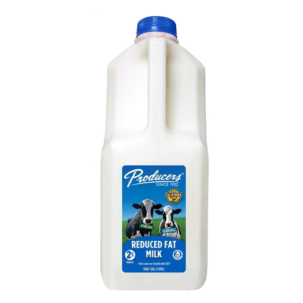 PRODUCERS 2% REDUCED FAT MILK HALF GAL