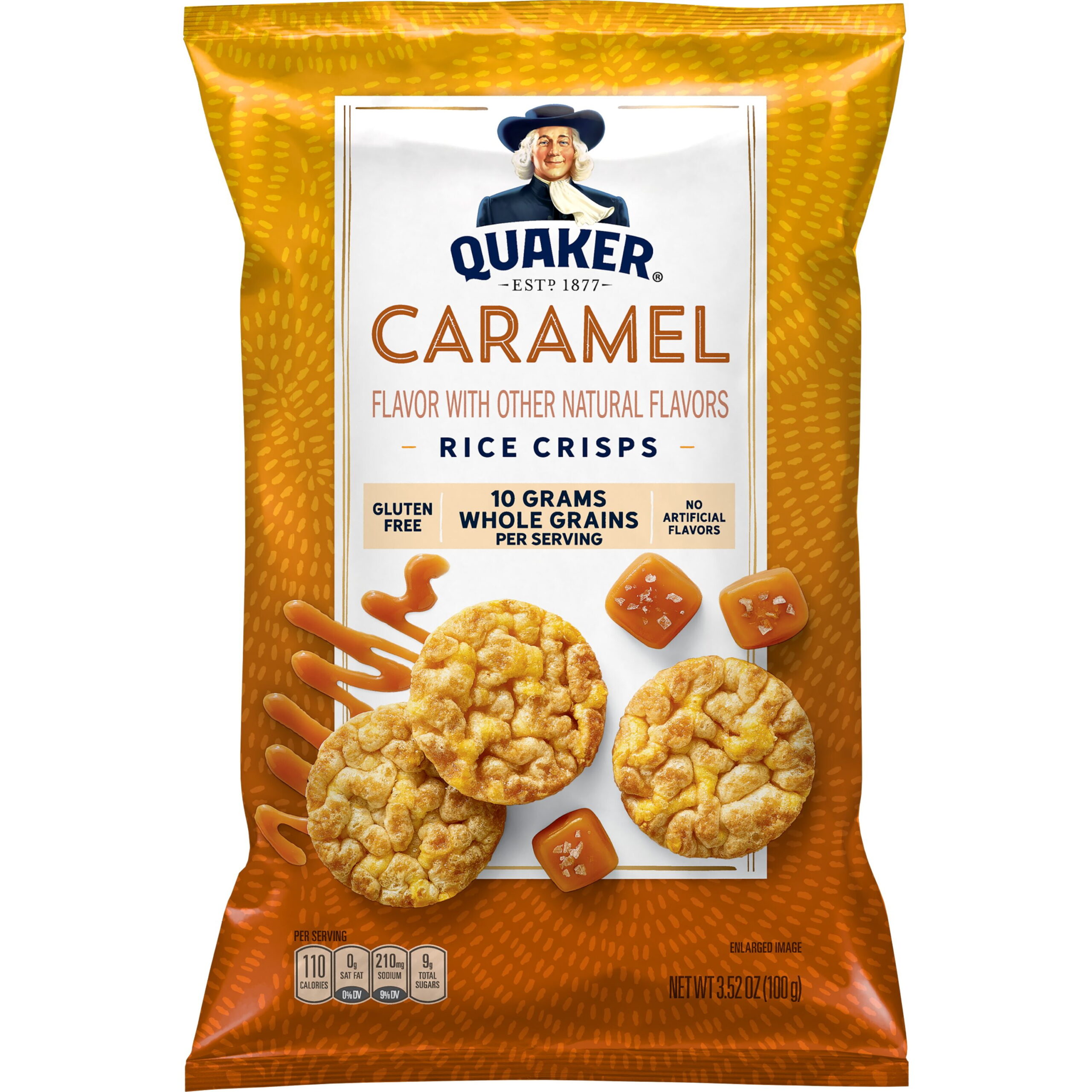 QUAKER RICE CRISPS CARAMEL 3.52OZ
