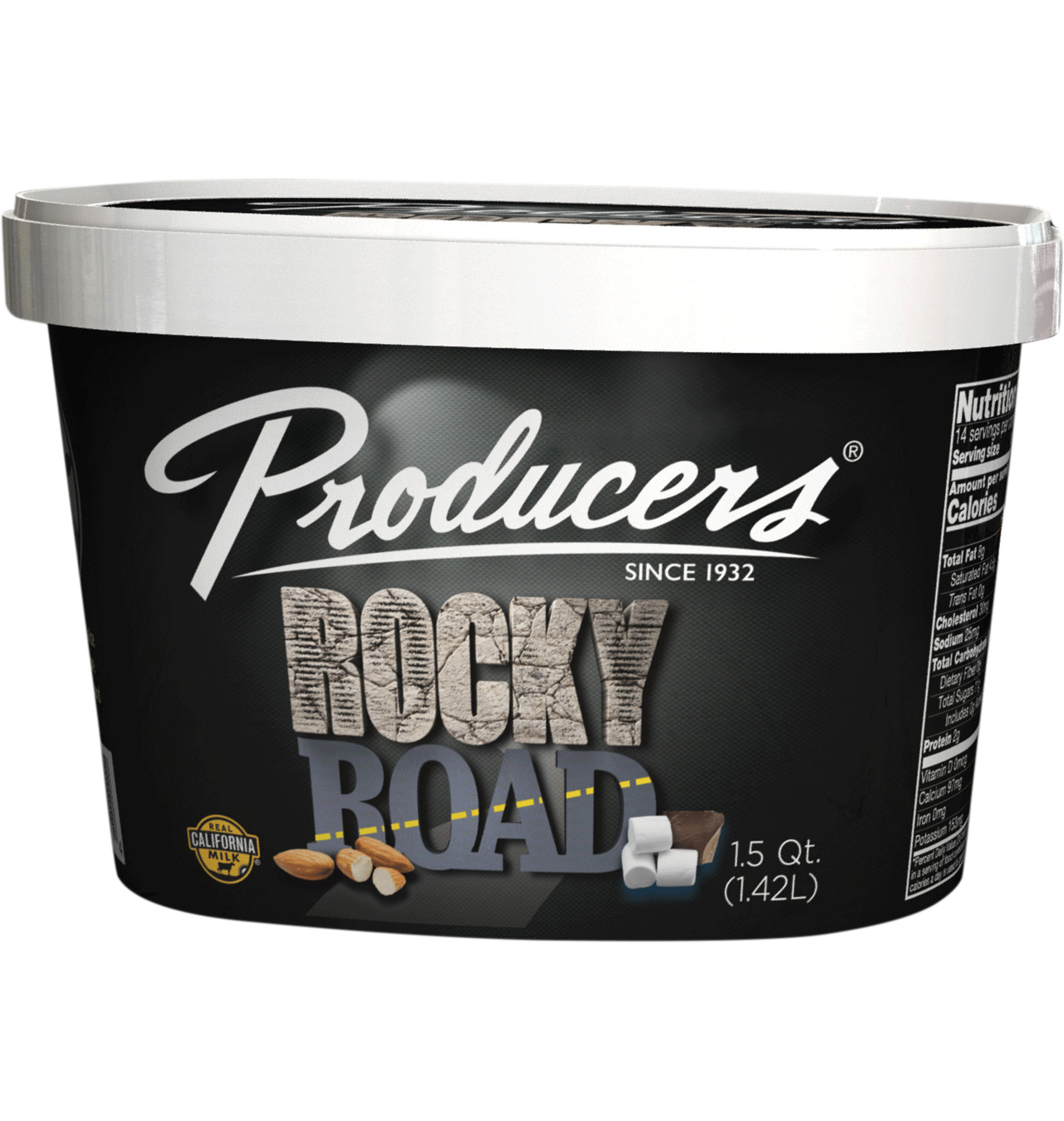 PRODUCERS ICE CREAM ROCKY ROAD 1.5QT