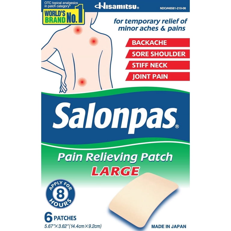 SALONPAS PAIN RELIEVING PATCH LARGE 6P