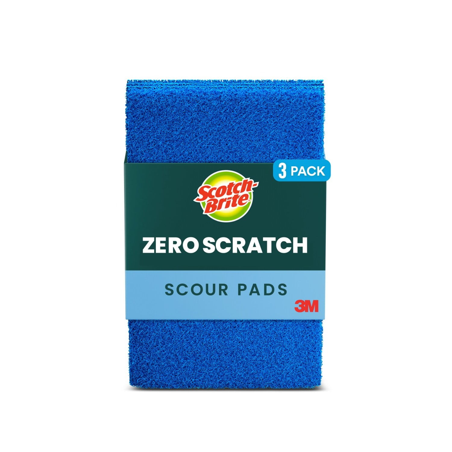 SCOTCH BRITE SCOUR PADS NON SCRATCH 3P