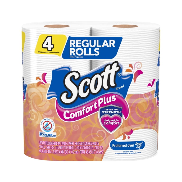 SCOTT BATHROOM TISSUE COMFORT PLUS 4P