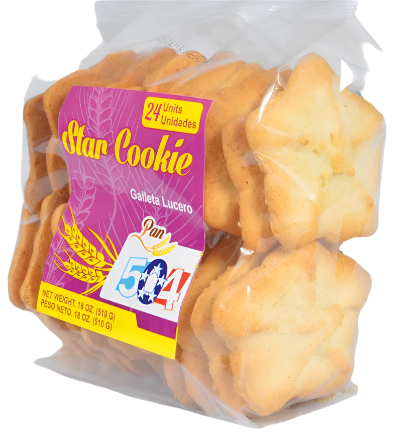 PAN 504 STAR COOKIE GALLETA LUCERO 18OZ