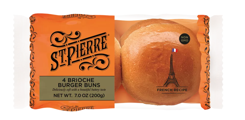 ST PIERRE BRIOCHE BURGER BUNS 4P