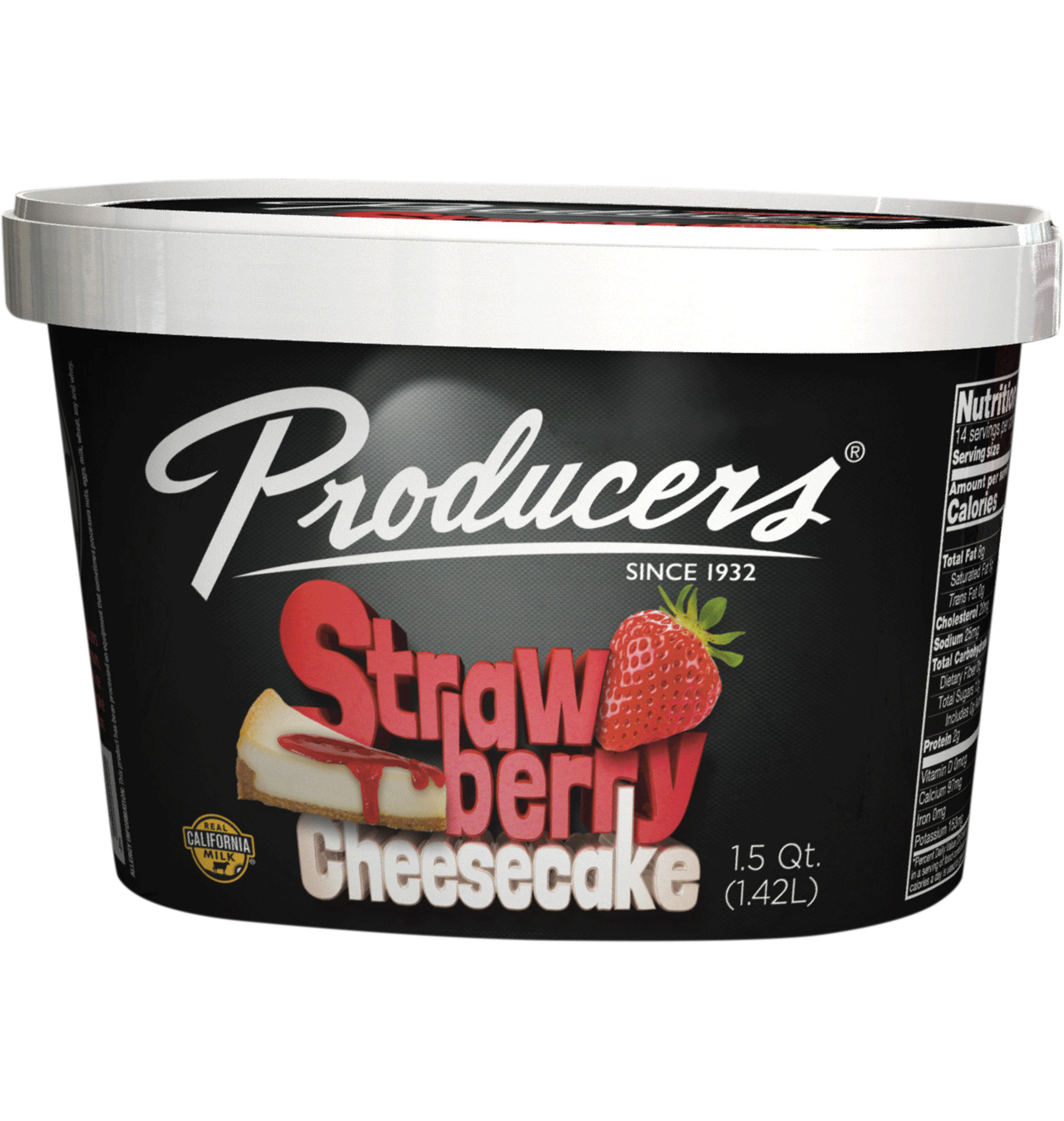 PRODUCERS ICE CREAM STRAWBERRY CHEESECAKE 1.5QT