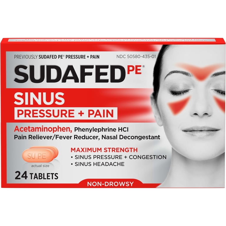 SUDAFED SINUS PRESSURE PAIN TABLETS 24P
