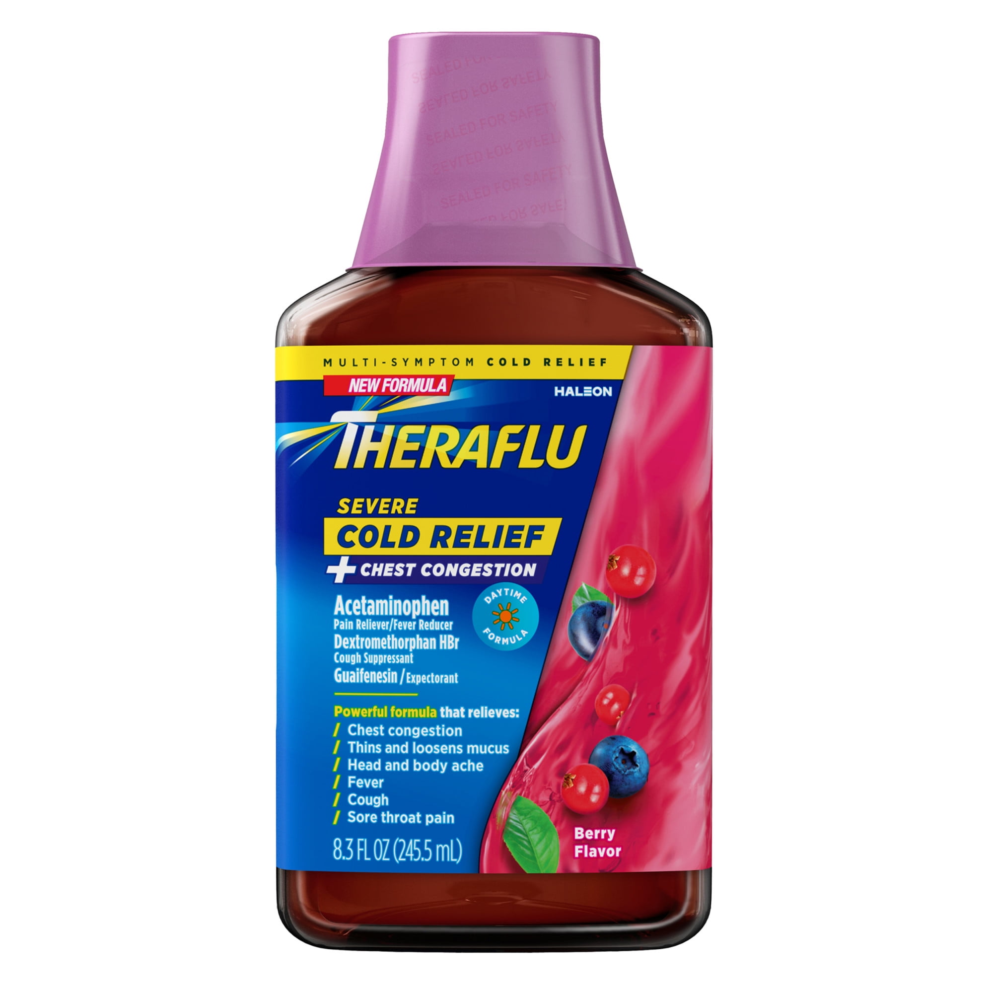 THERAFLU LIQUID SEVERE COLD RELIEF BERRY 8.3OZ
