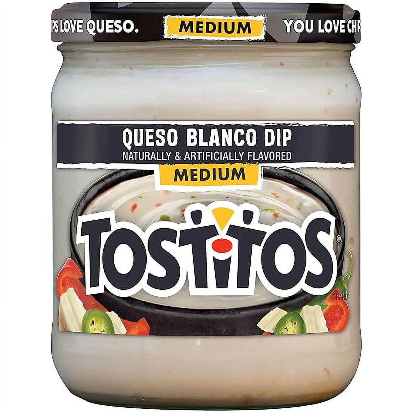 TOSTITOS DIP QUESO BLANCO MEDIUM 15OZ