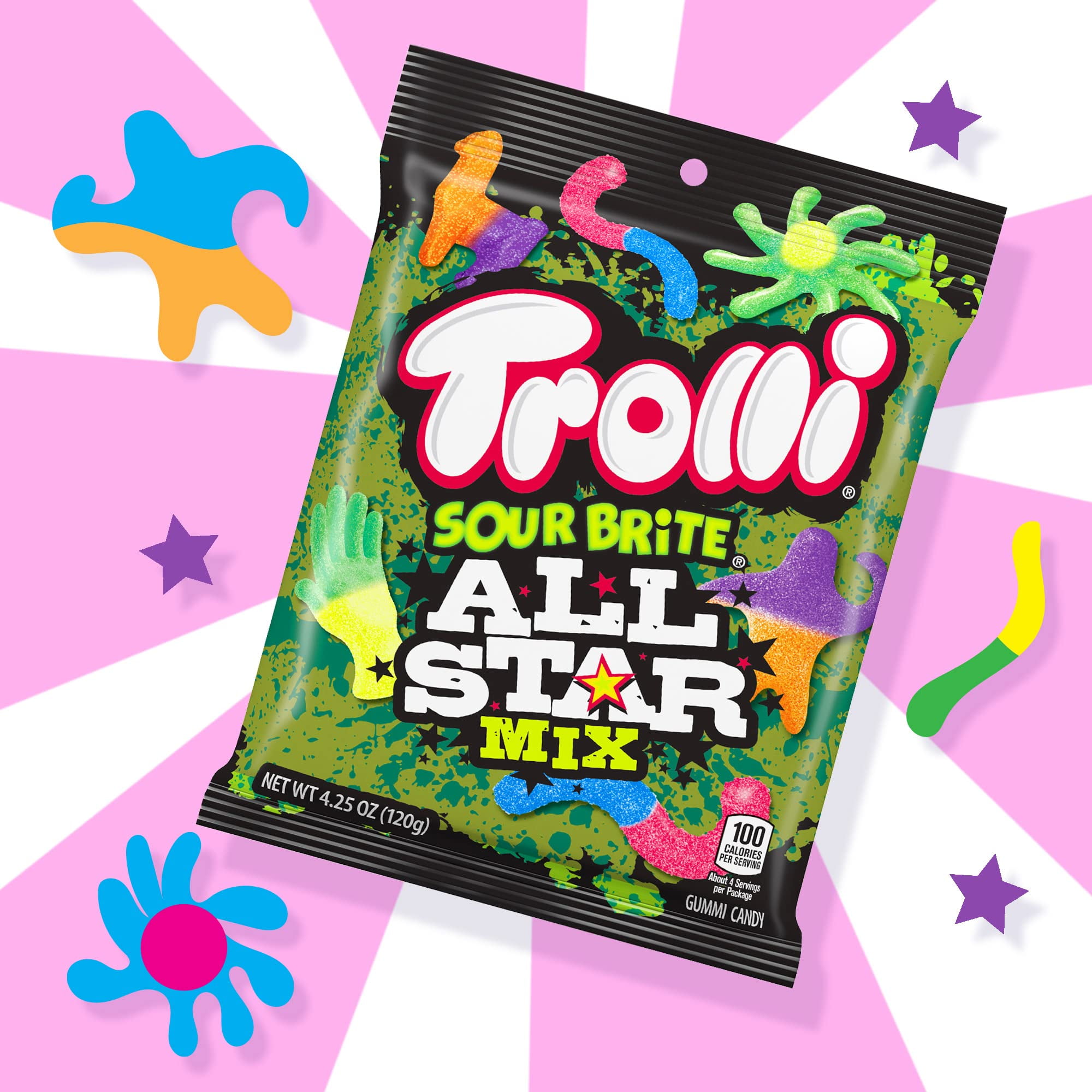 TROLLI SOUR BRITE ALL STAR MIX 4.25OZ