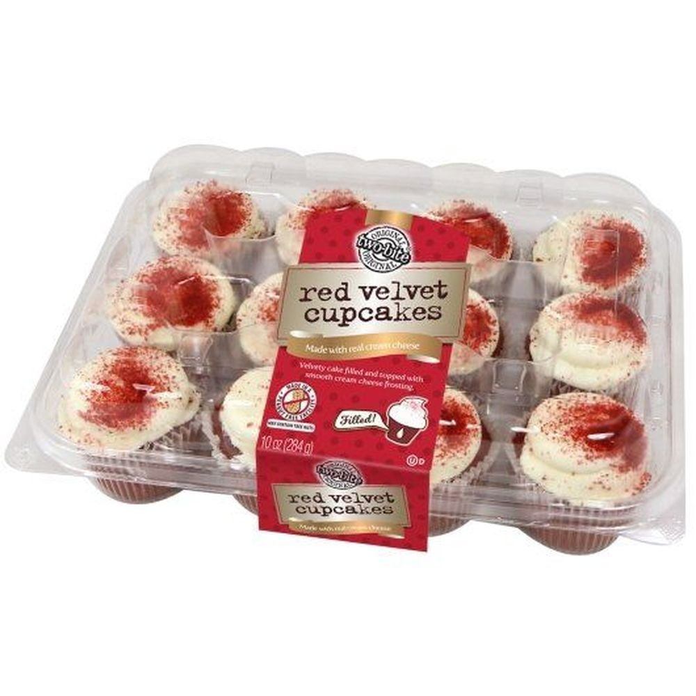 TWO BITE RED VELVET CUPCAKES