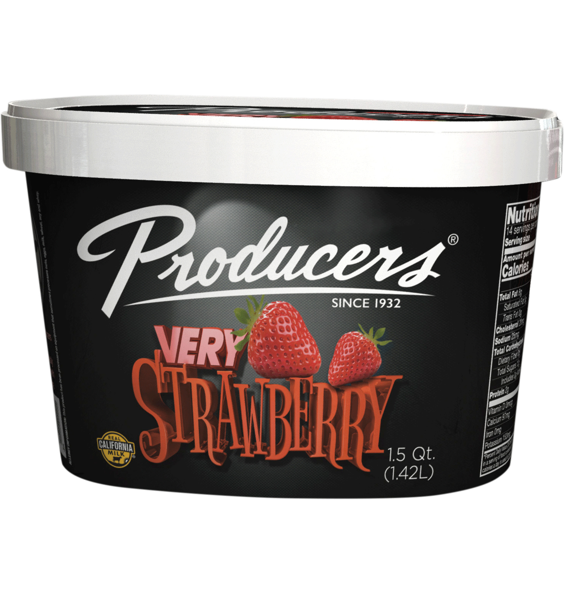 PRODUCERS ICE CREAM VERY STRAWBERRY 1.5QT