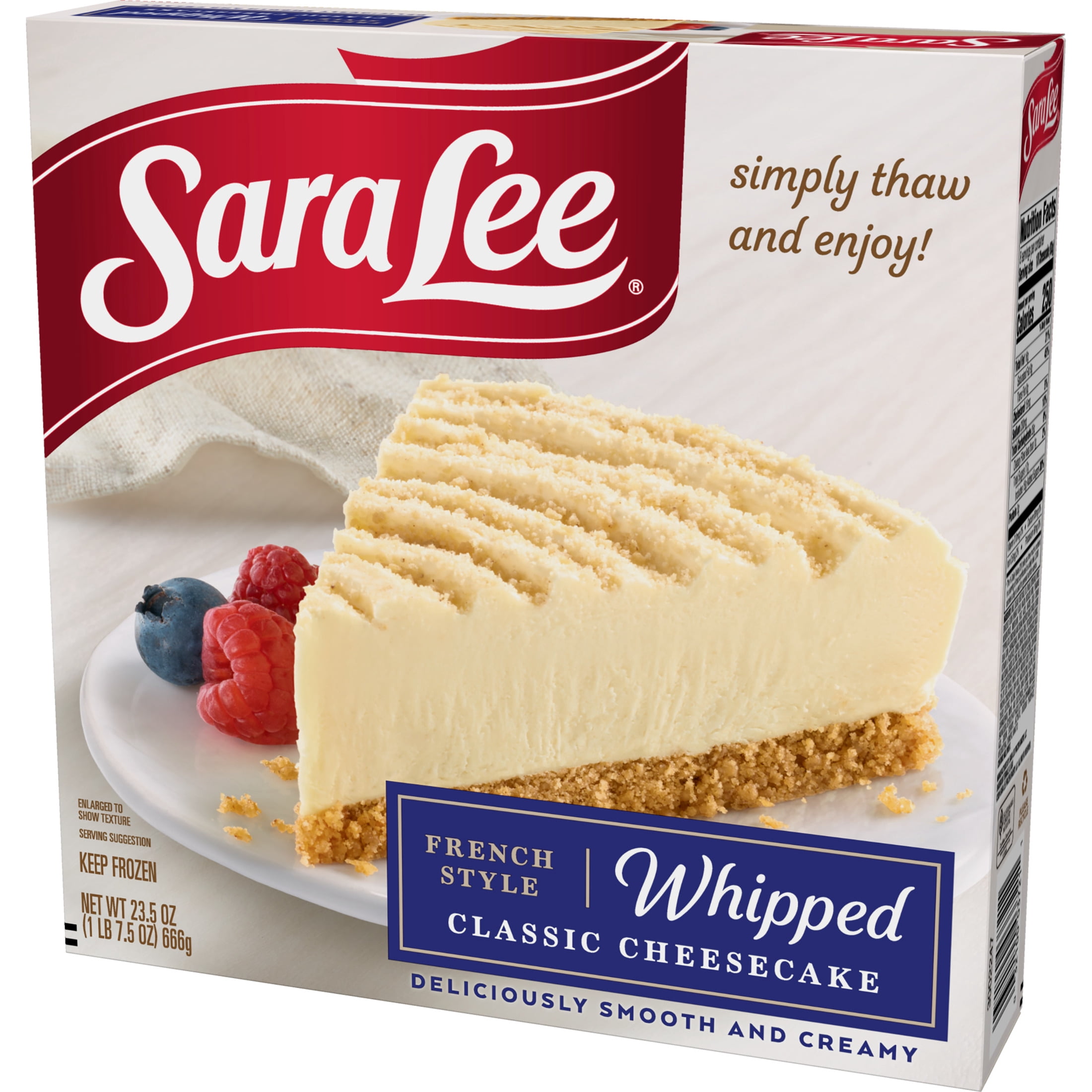 SARA LEE FRENCH STYLE CHEESECAKE 23.5OZ