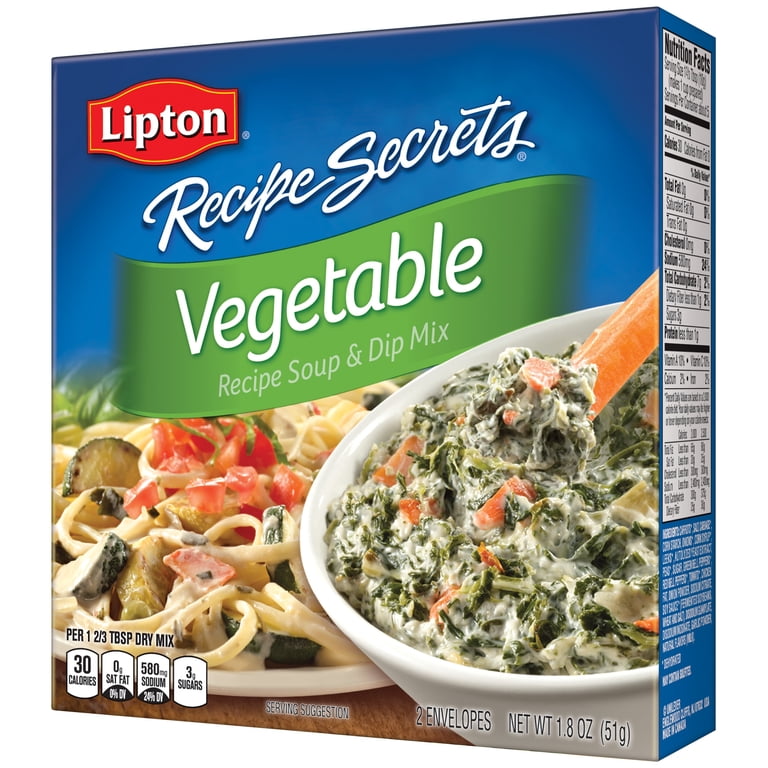 LIPTON VEGETABLE SOUP & DIP MIX 1.8OZ
