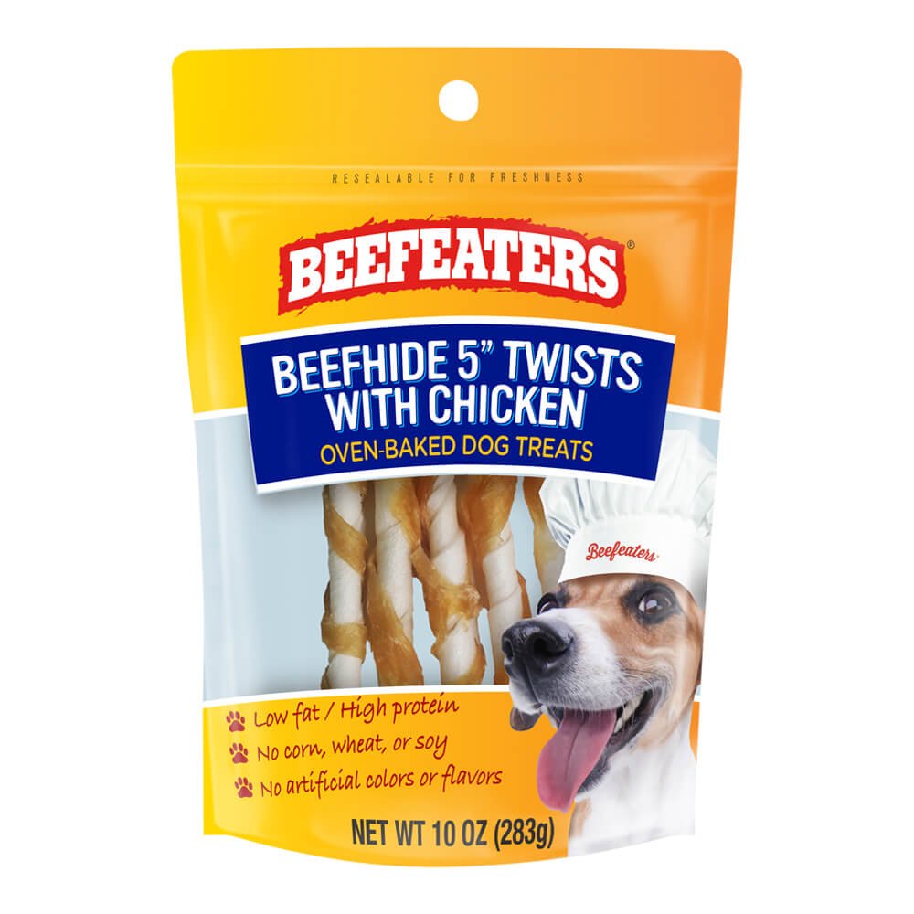BEEFEATERS BEEFHIDE TWISTS 5IN 6P