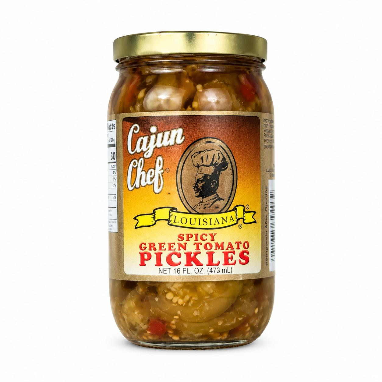 CAJUN CHEF SPICY GREEN TOMATO PICKLES 16