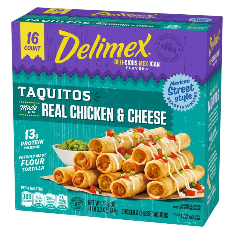 DELIMEX TAQUITOS CHICKEN & CHEESE 19.2OZ