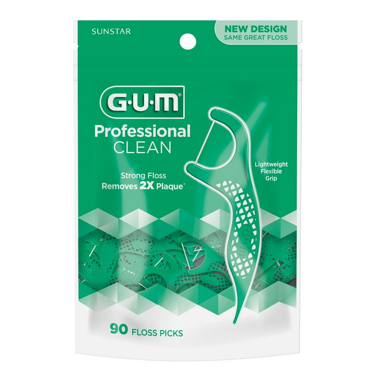 GUM FLOSS PICKS MINT 90P