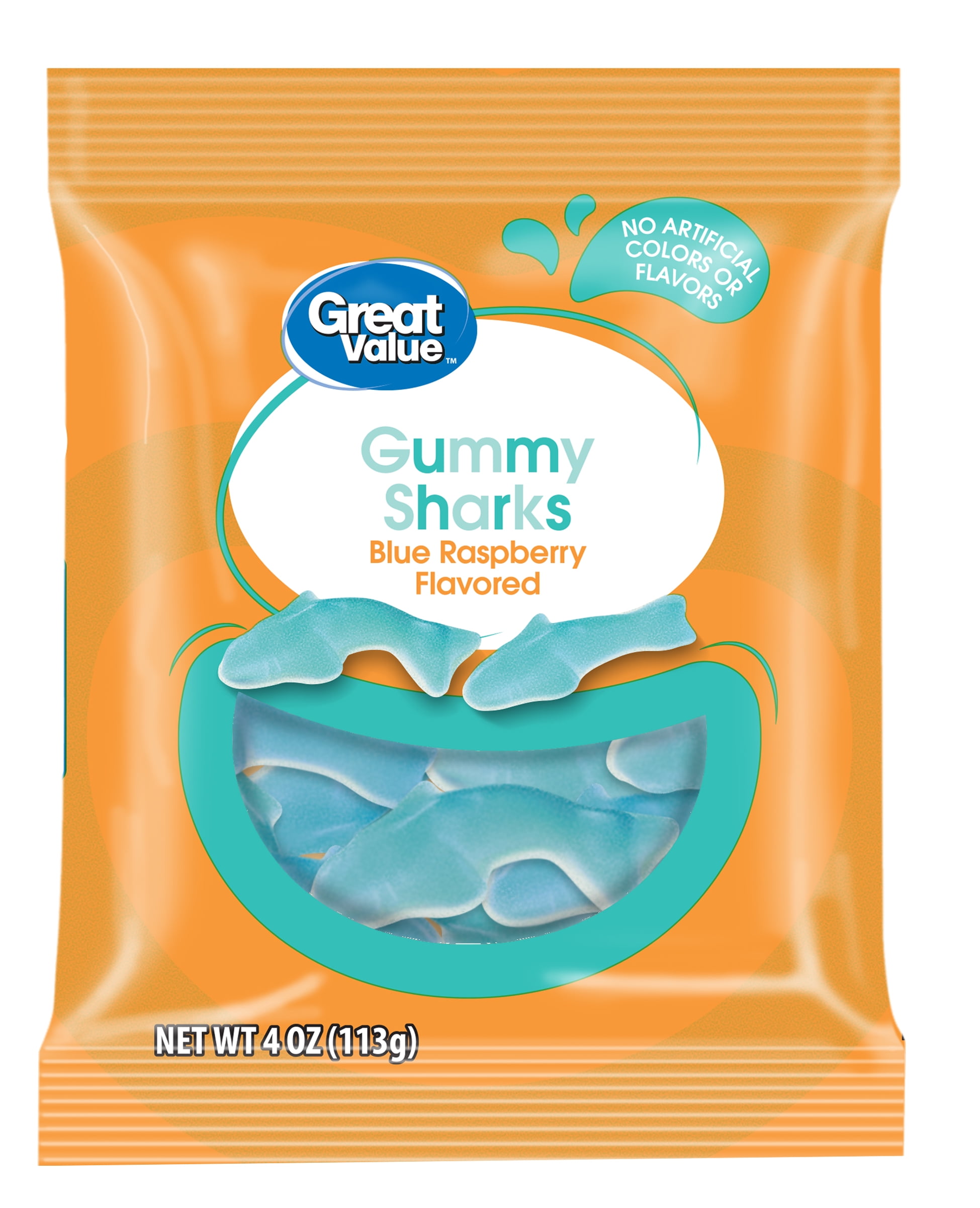 GUMMY BEAR BLUE SHARKS 4OZ