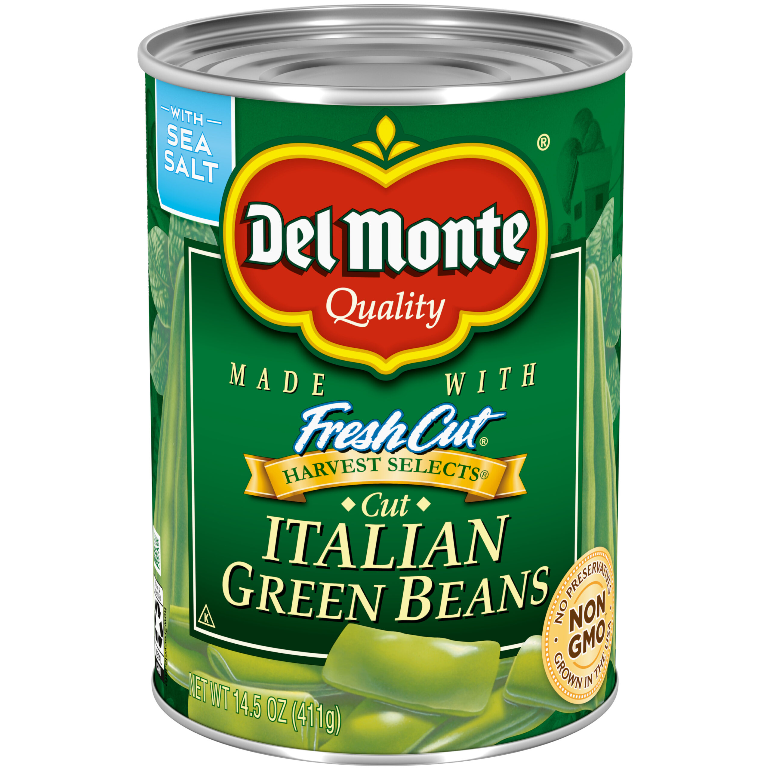 DEL MONTE ITALIAN CUT GREEN BEANS 14.5OZ