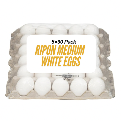 RIPON POULTRY EGGS MEDIUM WHITE 30P