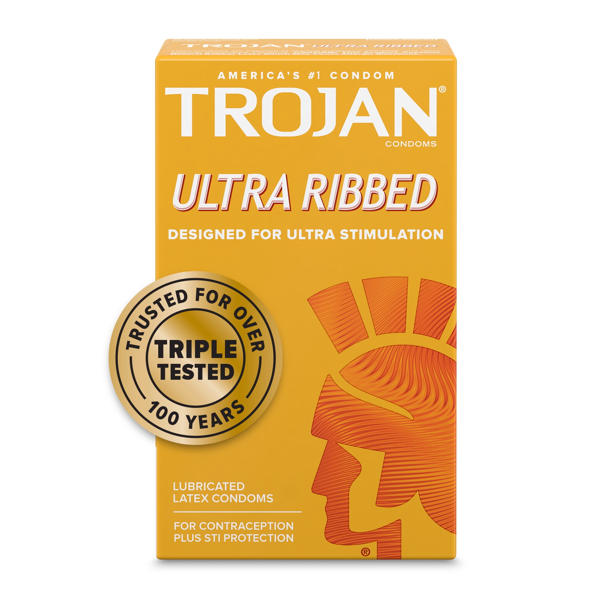 TROJAN CONDOMS ULTRA RIBBED 3P