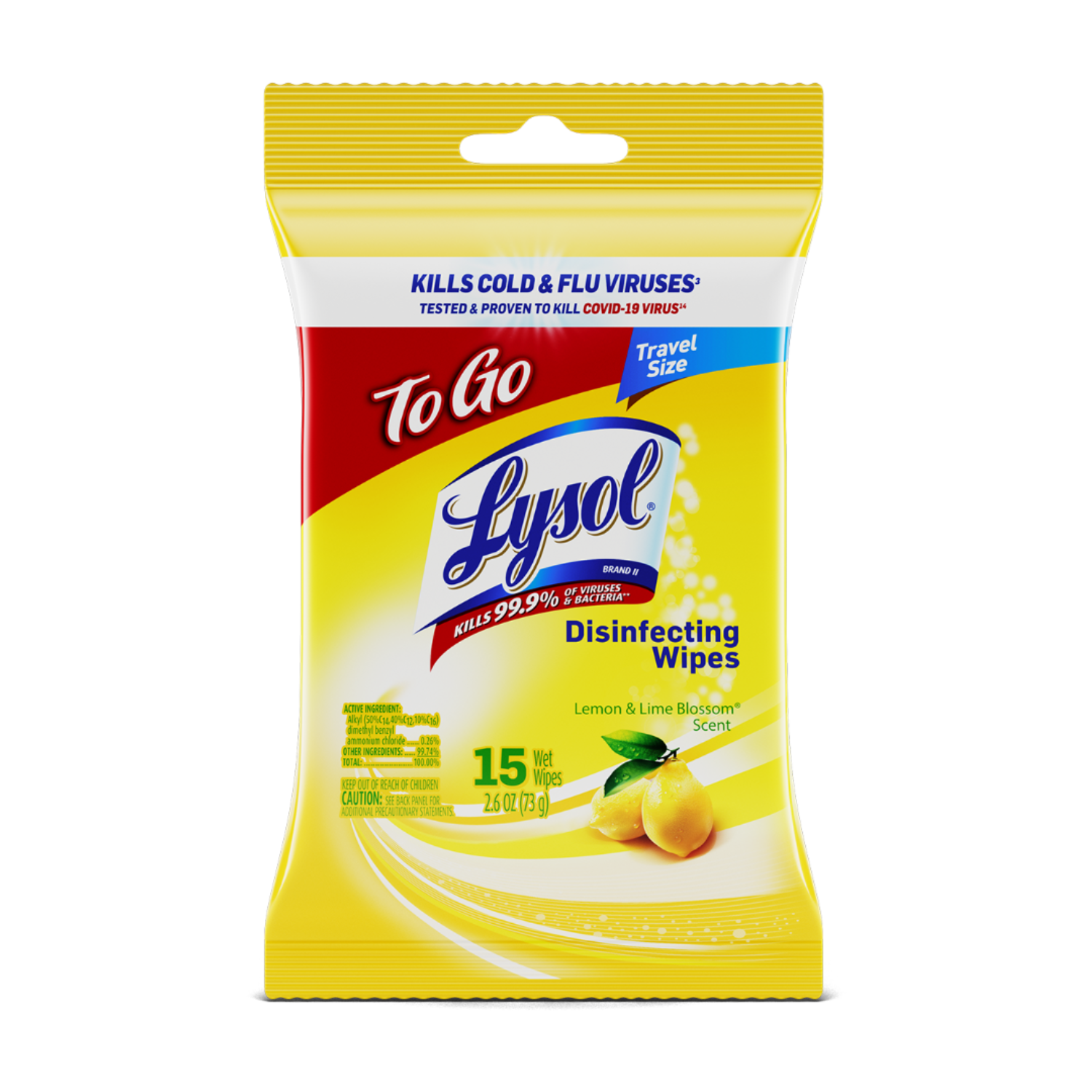 LYSOL DISINFECTING WIPE LEMON 15PIECES