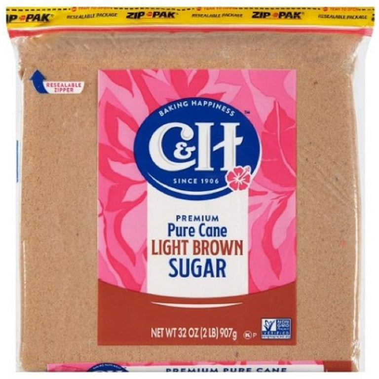 C&H PURE CANE LIGHT BROWN SUGAR 32OZ