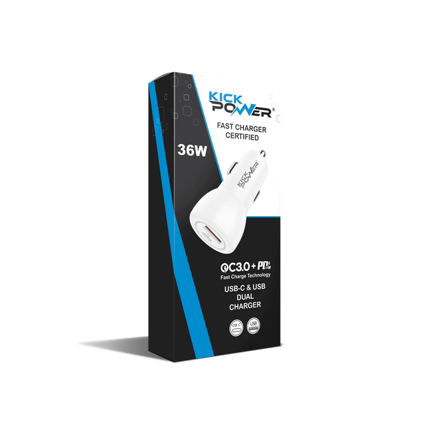 KICK POWER CAR CHARGER DUAL PORT