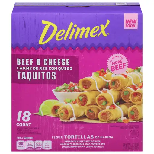 DELIMEX BEEF CHEESE TAQUERITOS 21.6OZ