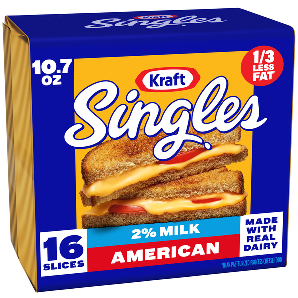 KRAFT SINGLES AMERICAN 2% MILK 10.7OZ