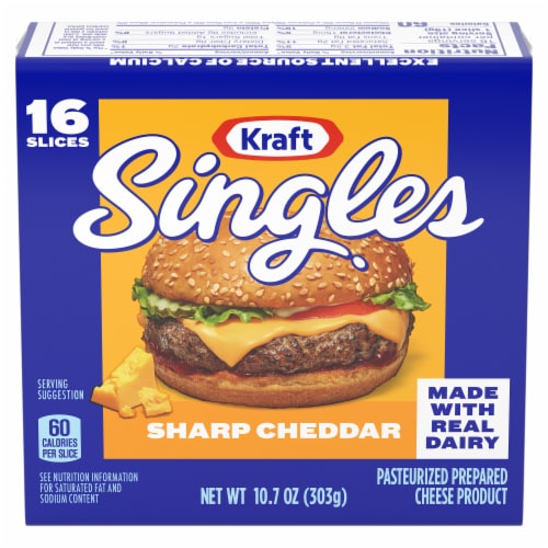 KRAFT SINGLES SHARP CHEDDAR 10.7OZ