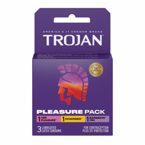 TROJAN CONDOMS PLEASURE PACK 3P
