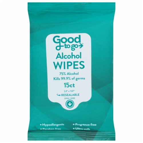 GOOD TO GO ALCOHOL WIPES 15P