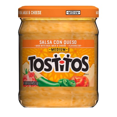 TOSTITOS SALSA CON QUESO MEDIUM 15OZ